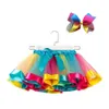 Baby Tutu Jirt For Girls Rainbow Colorful Tulle Mini Pettishirt Girl Kids Birthday Children Children Child Summer 240420