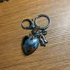 Keychains Sweet Cool Bowknot Heart Pendant Keychain Fashion Y2K Keyring Simple Bag Charm Car Keys Holder For Purse Handbag