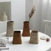 Vases décorations de bambou à paille de paille de fleur sèche vintage
