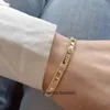 Designer Original 1to1 vancllf Luxury Jewelry V-gold material kaleidoscope bracelet narrow edition precision polishing high-end diamond inlay gorgeous design