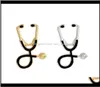 Tiny Metal Stethoscope Brosche Stifte für Ärzte Krankenschwester Student Jackt
