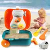 Sand Play Water Fun Hot Sale 8pcs Kids Beach Toys Toys Pak Beach Game Toy Suitcase Summer Beach Toys Beach Games Water Play Sand Game Carts Pak D240429