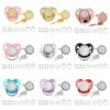 10 PCS Pack Personlig lyxig tom sublimering PACIFIER Anpassad grossist Bling Pacifier för baby 240423