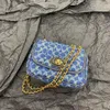 أكياس كتف Olay Chambray New Small Pillow Bag Bag Madison Squilted Quilted