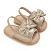 Sandalen Mode Neugeborene Kind Mädchen Sandalen Süßes Sommer Gummi-Sohle flache Prinzessin Schuhe Säugling Nicht-Rutsch First Walkersl240429