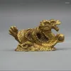 Dekorative Figuren Fengshui Chinese Volk Bronze Kupferständer Jahr Zodiac Dragon Statue Skulptur