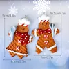 Figurines décoratives 2 PCS / Set Resin Gingerbread suspendu Statue Statue de Noël ACCESSORES DE VOLES DE FOLLES ANNIENS