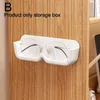 Storage Boxes High End Glass Display Cabinet Glasses Box Mounted Free Tidying Rack Wall Perforated Sunglasses Sunglass Ho D7B3