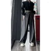 Pantalon féminin Vintage Formal Bureau femme High Street Fashion Style coréen Casual et pantalon en gros