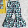 Одежда наборы моды Baby Girl Designer одежда с коротким рукавом Bell Bottom Bettive Spring Kids Boutique Оптовые набор