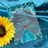 Party Supplies Acrylic Quinceanera Invitation Custom Sweet Princess Birthday Personalized Transparent Decoration 10Pcs