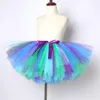 Gonna tutu piume di pavone di fiore per ragazze soffice estesa da balletto per tuto per bambini costumi di compleanno di Halloween Costumi Principessa Abito da ballo 240420