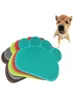 Pet Antiskid Mat Puppy Paw Shape Dog Soft Placemat Pet Cat Dish Bowls Matande mat fast färg PVC Pad Easy Clean Dog Supplies DB9529459