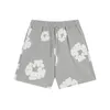 Mens Shorts Tasarımcılar Klasik Puff Çiçekleri Şort Tatil Plajı Pantolon Sweatpants Mwomen Yaz Moda Leisure Streetwears Giyim