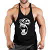 Topy z czołgami męskimi podnoszenie ciężarów odzież kulturystyka bawełniana bawełniana tank zbiornika menu bawełna Slveless Undershirt Stringer Muscle trening kamizelka t240428