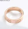 fashion Luxury Designer Rose gold silver ring gold rings brand letter Fashion Titanium Steel Engraved Letter Pattern designer Ring wedding praty Size 5-10 rings