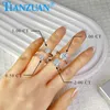 Bandringe 0,5ct 1CT 2CT 3CT D Farbe Moissanit Engagement R925 Sterlsilver Eternity Band Engagement Ringe für Frauen Schmuck Geschenke J240429