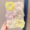 Acessórios para o cabelo Produto Meninas Floral Children Scrunchies de moda para laços infantis por atacado Conjunto