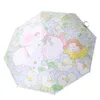 Regenschirme japanischer Cartoon süßer automatischer Regenschirm Windproof Regen Anti UV Regenschirm Farm Romantischer Stil Faltbarer Regenschirm Prinzessin Regenschirm