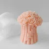 Ljus 3d rose bukett silikon ljus mögel diy blommaträd aromaterapi gips tvål epoxi harts gör leveranser hem dekoration hantverk