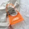 Bolsas de noite macaron geléia transparente bolsa de ombro moda moda versátil estilo plástico de mão feminina feminina legal