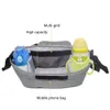 DIAPER Väskor Ny barnvagn förvaringspåse organisator Universal Linen High Capacity Multi Layer Axel Hang Diaper Bag Cup Holder Baby Accessorie D240429
