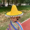 ワイドブリム帽子bamboowoven Sombrero Hat Brimmed Children Halloween Party Headwear