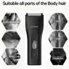 2024 Electric Body Groomer Pubic Hair Trimmer For Men Balls Shaver Clipper Male Sensitive Private Parts Razor Sex Place Face Cut 240430