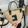 Sacca da spiaggia casual rattan designer di grande capacità borsetto intrecciata donna pagine borsette di palme foglie lady spalla crossbody