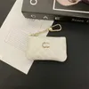 Fashion leather Purse keyrings Designer Key Pouch with zipper Mini Wallets Coin Credit Card Holder High Quality