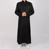 Men's Trench Coats Roman Black Priest Cassock Robe Belt Clergyman Vestments Medieval Ritual Wizard Waistsash Cosplay