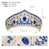 Tiaras 5 kolorów elegancka luksusowa kryształowa korona tiara dla kobiet dziewcząt wesel