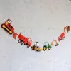 Party Dekoration Baufahrzeug Banner Bulldozer Bagger Beton Mixer LKW GARLAND ENGINEER BUILDER BUTSTRUTTY für Jungen Kinder