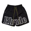 Rhude Shorts Diseñador de hombres Short Men Sets Pantalones de chándal sueltos y de moda