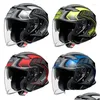 Caschi motociclistici a quattro colori Open Face Shoei J-Cruise II Aglero TC-2 Helmet Riding Motocross Racing Motocross Droplese Delivery Dhuex