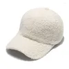 Ball Caps Lamb Lamb Baseball Winter Winter Teddy Fleece Hip Hop Cap pour hommes Femmes Outdoor Voyage