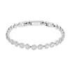 Armband Swarovski Designer Frauen Original Qualität Luxus Mode Armreif Einfaches Tennisarmband Personalisierte Runde Knopf Einreihen Diamantarmband