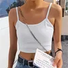 75i2 tanques de mujer Camis 2024 Summer Tops Crops Hot Girls Camisole Sexy Solid Tank Vest Backless Streetwear Corean Harajuku Y2K Tops D240427