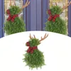 Fleurs décoratives Elk Christmas Simulate Wreath Garland Plant Artificial Plante de Noël Festival Tree Festival de Thanksgiving Decor