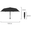 Ombrellas completamente automatico a strisce ombrello forte abito antivento per donne uomini