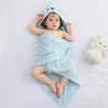 Towels Robes Cute cartoon hooded baby towel soft cotton+bamboo 75 * 75cm baby shower gift baby swimming beach bathroomL2404