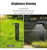 Garden Lights Outdoor Decoration Lawn Lamp Waterproof LED for Yard Pathway Landscape Bollard Solar Power Lighting 240419