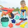 Sand Play Water Fun Summer Beach Sand Play Toys for Kids Sandbox Set Kit Water Toys Sand Bucket Pit Tool Outdoor Toor for Children Boy Girl Gifts D240429