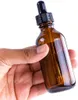 保管ボトル6PCS 2オンスのアンバーガラスエッセンシャルオイル用の点眼薬ディスペンサー化学ラボケミカルズコロン香水