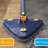 UNTIOR Telescopic Triangle Mop 360° Rotatable Spin Cleaning Mop Squeeze Wet and Dry Use Water Absorption Home Floor Tools 240429