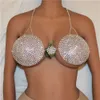 Akcesoria kostiumowe Wyolbrzymione seksowne rhinestone bikini dla kobiet przyjęcie mody krystaliczne ciało bra