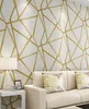 Fashion 3D Papier mural géométrique Design moderne Silver Stripe Match Grey Wallpaper Roll chambre salon Home Decoration14953228958394