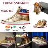 T Trump Sneakers The Never Surrender High-Tops Designer 1 Ts Gold Custom Men Outdoor Sneakers Comfort Sport Casual Trendy Lace-Up Outdoor Party Shoes F01