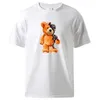 Herren T -Shirt Teddybären Druckmaschine Bären Herren weich atmungsablößere Flut Streetwear Tops