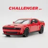 1 32 Dodge Challenger Hellcat Redeye Alloy Muscle Car Modelo Som e Light Childrens Toy Collectibles Gift 240430